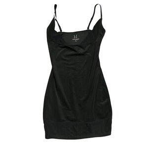 Yummie Tummie By Heather Thomson Shaper Bustless Slip Black Size Small